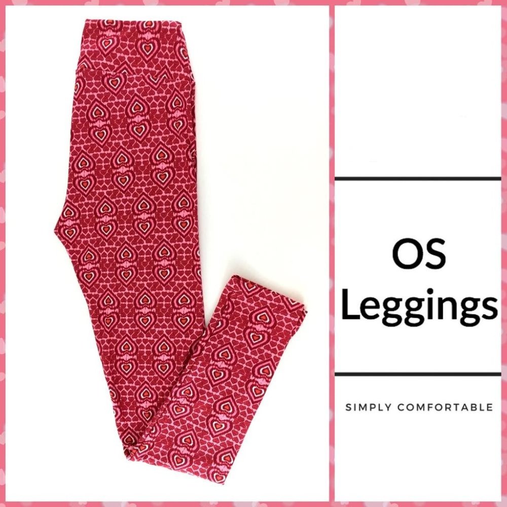 💘LuLaRoe Valentines Leggings - NEVER WORN